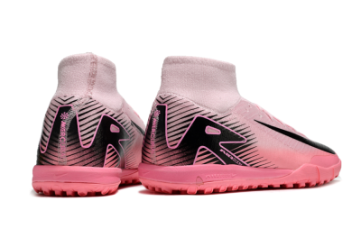 Men's Nike Air Zoom Mercurial Superfly 10 Elite TF Artificial Turf High-Tops Football Shoes - Pink/Black