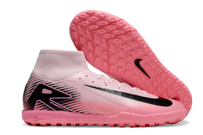 Men's Nike Air Zoom Mercurial Superfly 10 Elite TF Artificial Turf High-Tops Football Shoes - Pink/Black