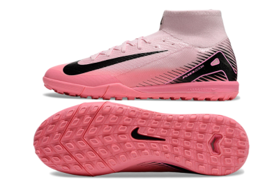 Men's Nike Air Zoom Mercurial Superfly 10 Elite TF Artificial Turf High-Tops Football Shoes - Pink/Black