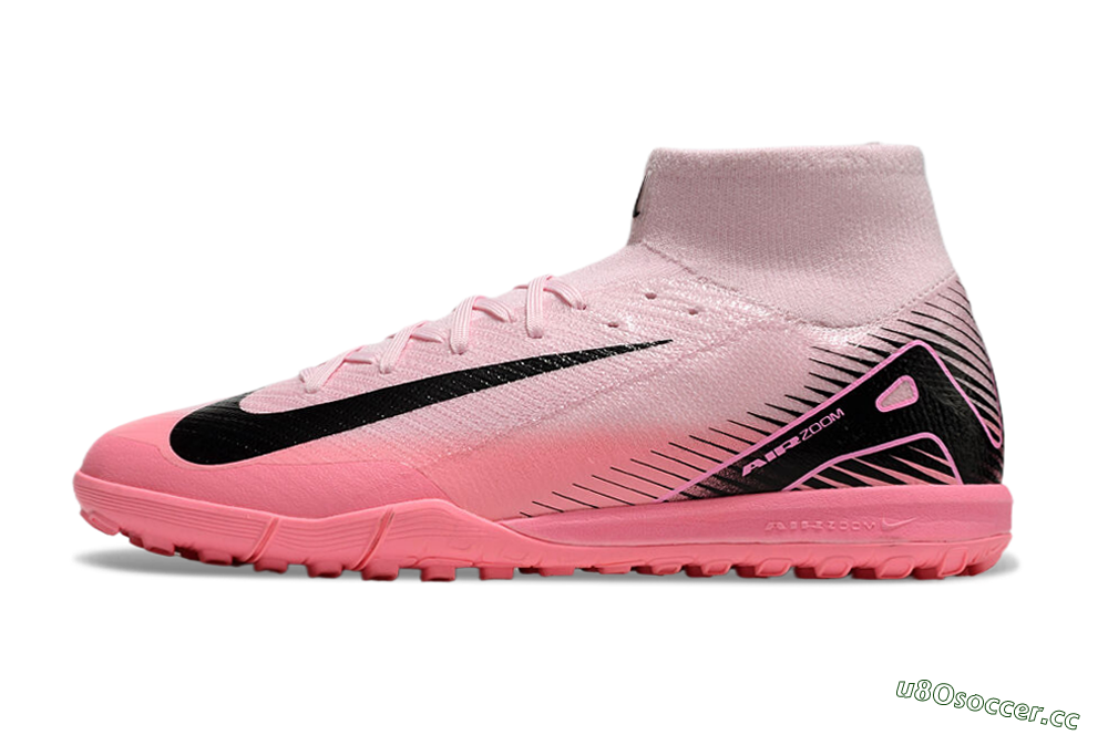 Men's Nike Air Zoom Mercurial Superfly 10 Elite TF Artificial Turf High-Tops Football Shoes - Pink/Black 0