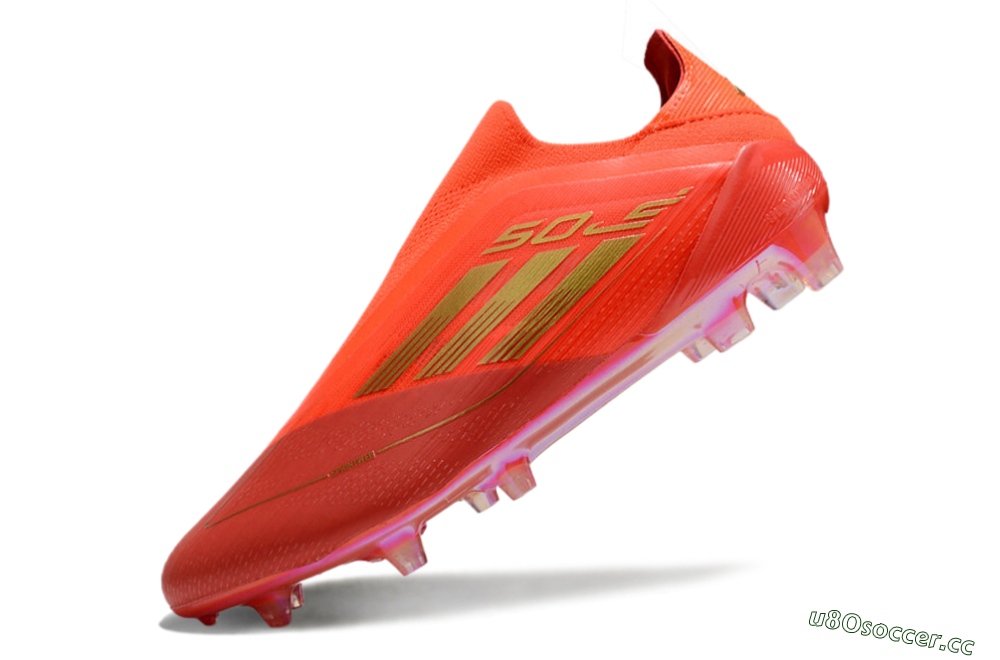 Men's Adidas F50 Elite FG Firm Ground Low-Tops Football Boots - Red/Gold 5