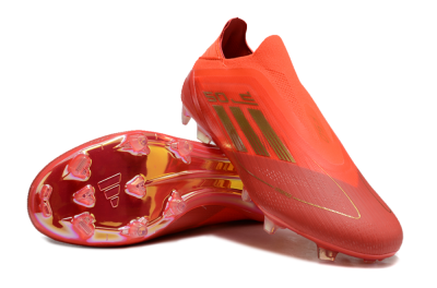 Men's Adidas F50 Elite FG Firm Ground Low-Tops Football Boots - Red/Gold