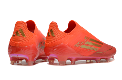 Men's Adidas F50 Elite FG Firm Ground Low-Tops Football Boots - Red/Gold