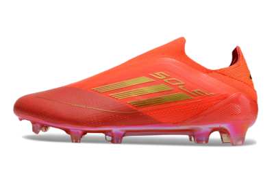 Men's Adidas F50 Elite FG Firm Ground Low-Tops Football Boots - Red/Gold