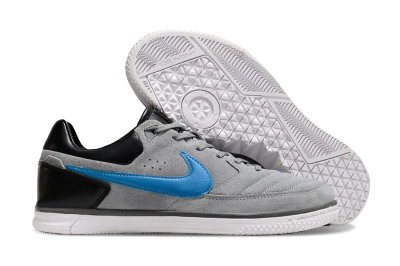 Men's Nike Street Gato IC Indoor & Futsal Low-Tops Football Shoes - Grey/Blue/Black
