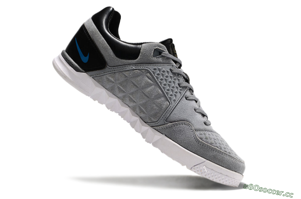 Men's Nike Street Gato IC Indoor & Futsal Low-Tops Football Shoes - Grey/Blue/Black 4