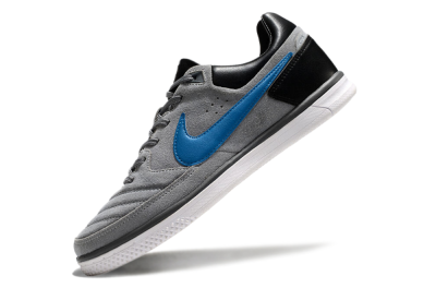 Men's Nike Street Gato IC Indoor & Futsal Low-Tops Football Shoes - Grey/Blue/Black