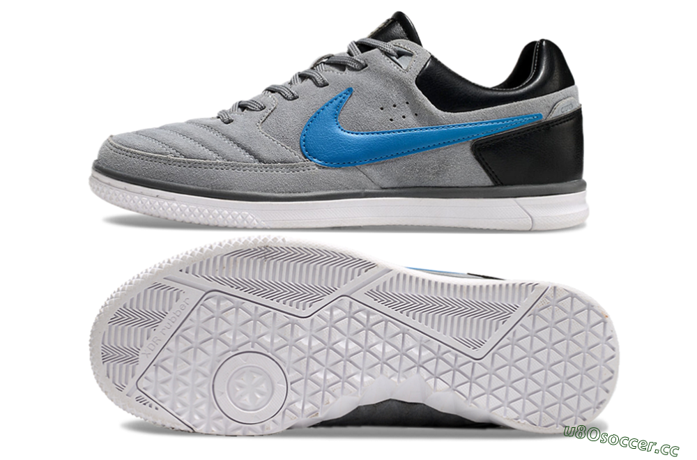Men's Nike Street Gato IC Indoor & Futsal Low-Tops Football Shoes - Grey/Blue/Black 1