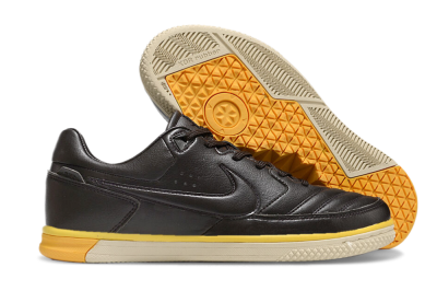 Men's Nike Street Gato IC Indoor & Futsal Low-Tops Football Shoes - Black/Yellow/Beige