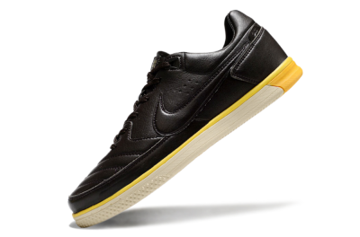 Men's Nike Street Gato IC Indoor & Futsal Low-Tops Football Shoes - Black/Yellow/Beige