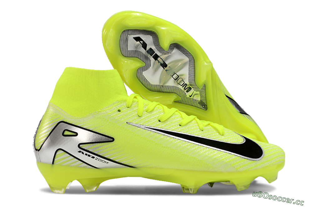 Men's Nike Air Zoom Mercurial Superfly 16 Elite FG Firm Ground High-Tops Football Boots - Yellow/Sliver/Black 1