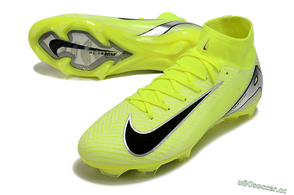 Men's Nike Air Zoom Mercurial Superfly 16 Elite FG Firm Ground High-Tops Football Boots - Yellow/Sliver/Black 0
