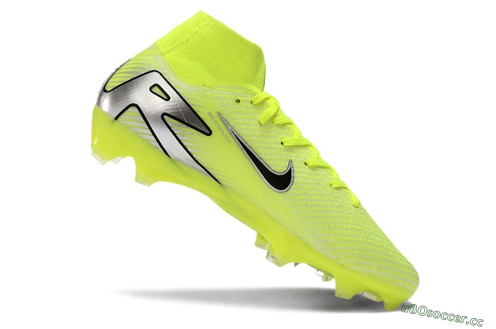 Men's Nike Air Zoom Mercurial Superfly 16 Elite FG Firm Ground High-Tops Football Boots - Yellow/Sliver/Black 3