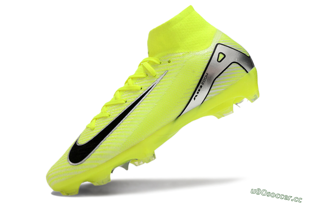 Men's Nike Air Zoom Mercurial Superfly 16 Elite FG Firm Ground High-Tops Football Boots - Yellow/Sliver/Black 4