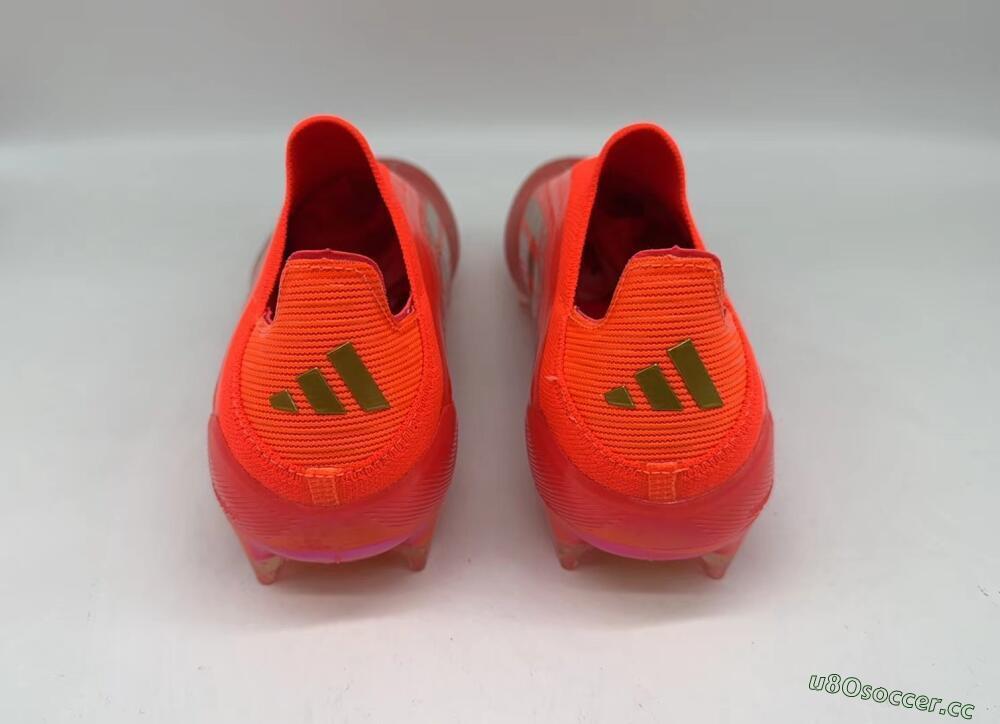 Men's Adidas F50 Elite FG Firm Ground Low-Tops Football Boots - Red/Gold