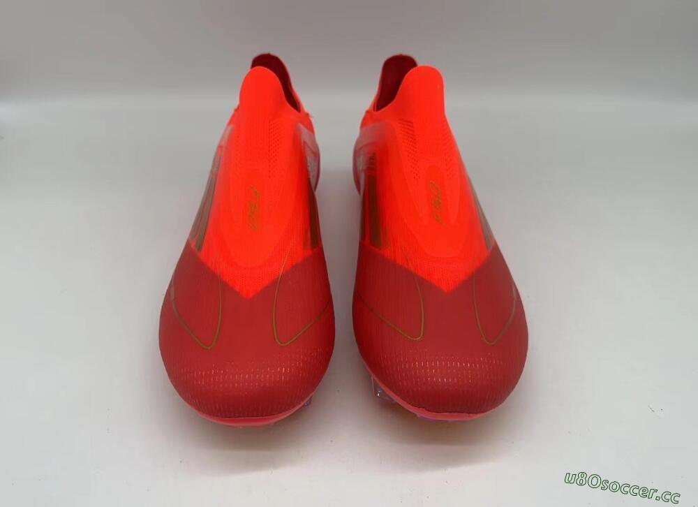 Men's Adidas F50 Elite FG Firm Ground Low-Tops Football Boots - Red/Gold