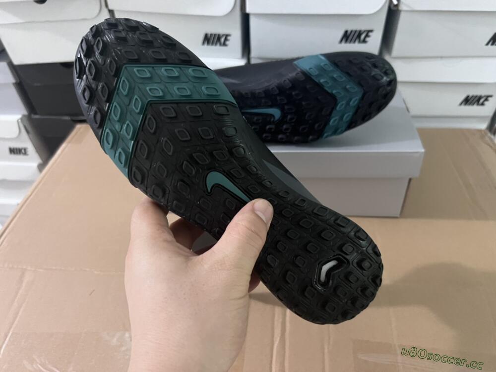 Men's Nike Air Zoom Mercurial Superfly 10 Elite TF Artificial Turf High-Tops Football Shoes - Black/Green/Silver