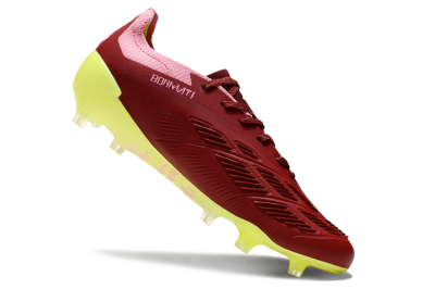 Men's Adidas Predator 24 Elite FG Firm Ground Low-Tops Football Boots - Red/Pink/Yellow