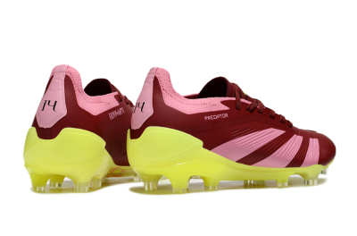 Men's Adidas Predator 24 Elite FG Firm Ground Low-Tops Football Boots - Red/Pink/Yellow
