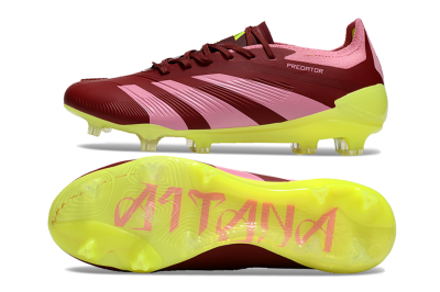 Men's Adidas Predator 24 Elite FG Firm Ground Low-Tops Football Boots - Red/Pink/Yellow