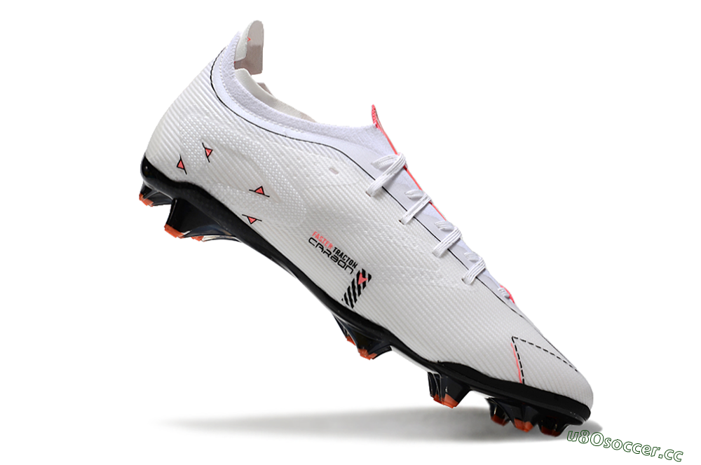 Men's Puma Ultra 5 Ultimate FG Firm Ground Low-Tops Football Boots - White/Black/Orange 4