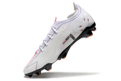Men's Puma Ultra 5 Ultimate FG Firm Ground Low-Tops Football Boots - White/Black/Orange