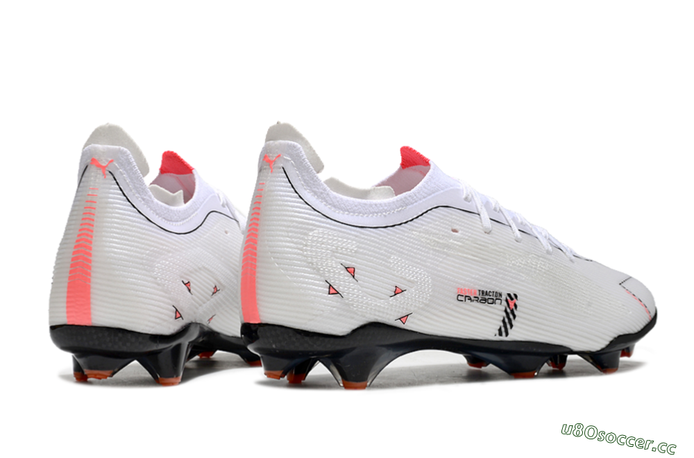 Men's Puma Ultra 5 Ultimate FG Firm Ground Low-Tops Football Boots - White/Black/Orange 6