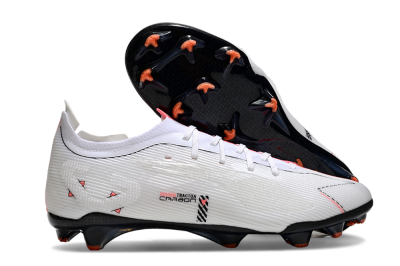 Men's Puma Ultra 5 Ultimate FG Firm Ground Low-Tops Football Boots - White/Black/Orange