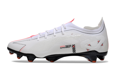 Men's Puma Ultra 5 Ultimate FG Firm Ground Low-Tops Football Boots - White/Black/Orange