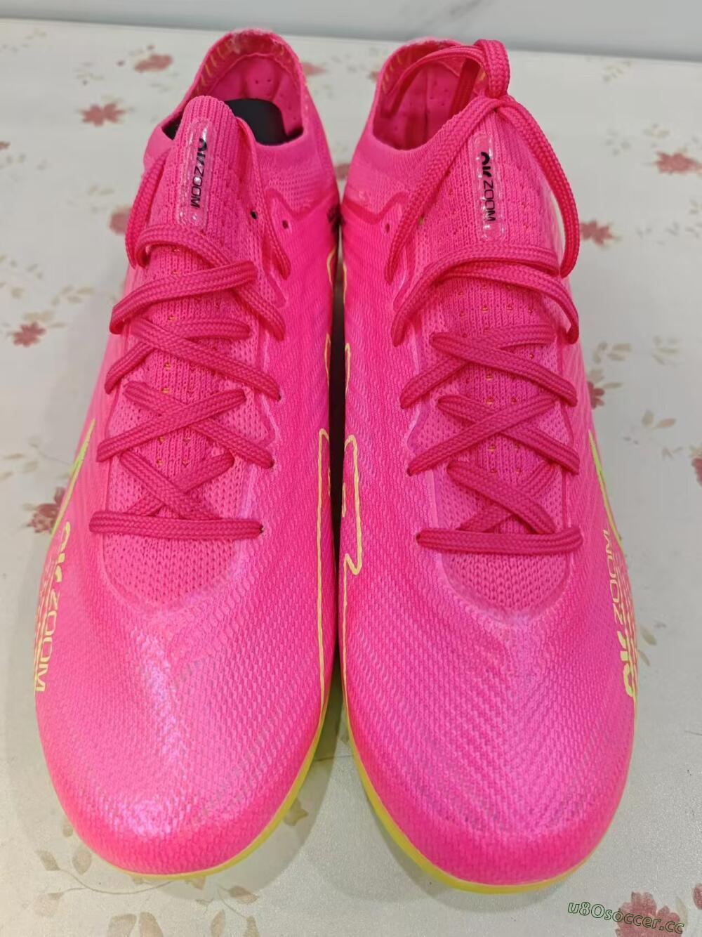 Men's Nike Air Zoom Mercurial Vapor 15 Elite FG Firm Ground Low-Tops Football Boots - Pink/Green/Black