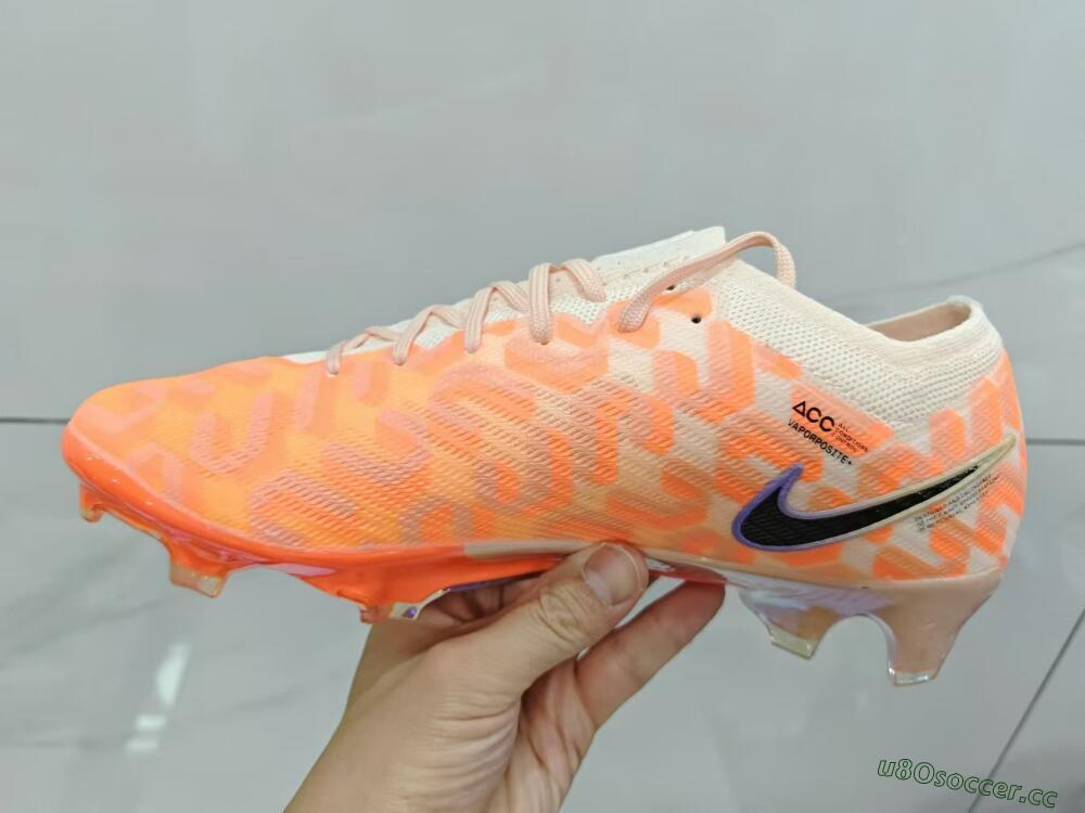 Men's Nike Air Zoom Mercurial Vapor 15 Elite FG Firm Ground Low-Tops Football Boots - Orange/Black/Purple