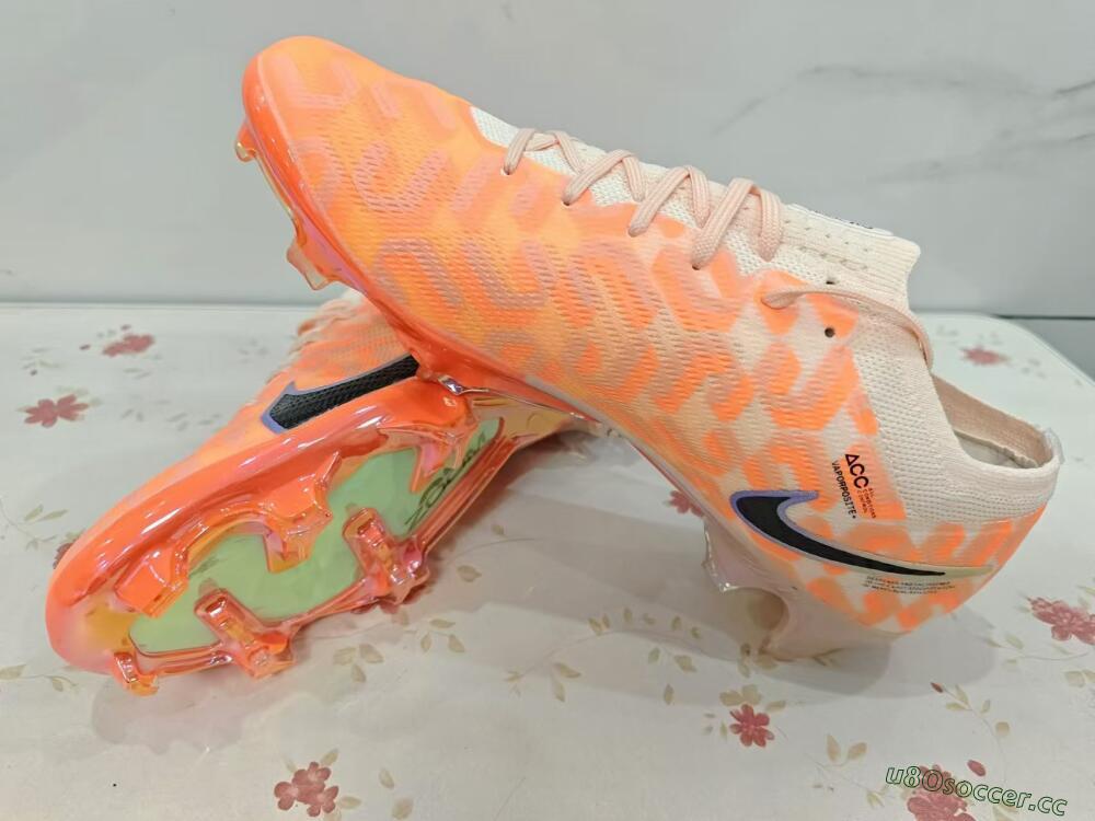 Men's Nike Air Zoom Mercurial Vapor 15 Elite FG Firm Ground Low-Tops Football Boots - Orange/Black/Purple