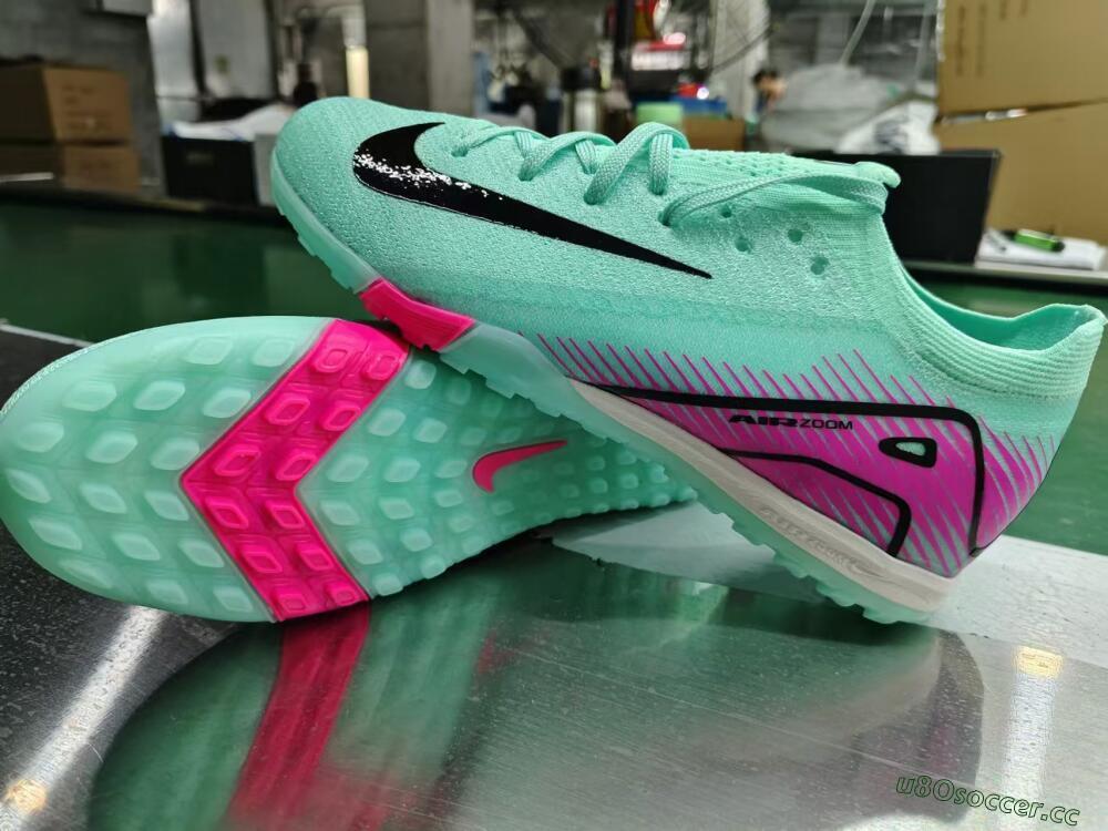 Unisex Nike Air Zoom Mercurial Vapor 16 Elite TF Artificial Turf Low-Tops Football Shoes - Green/Pink/Black