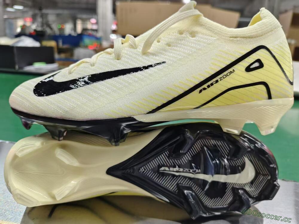 Men's Nike Air Zoom Mercurial Vapor 16 Elite FG Firm Ground Low-Tops Football Boots - Beige/Black/Yellow