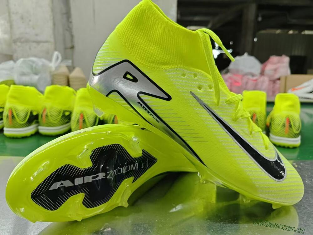 Men's Nike Air Zoom Mercurial Superfly 16 Elite FG Firm Ground High-Tops Football Boots - Yellow/Sliver/Black