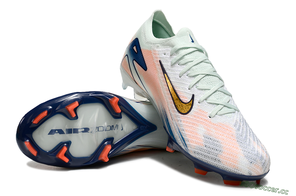 Unisex Nike Air Zoom Mercurial Vapor 16 Elite FG Firm Ground Low-Tops Football Boots - White/Pink/Blue 1