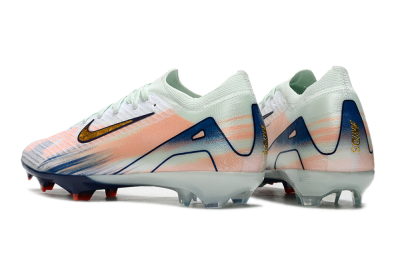 Unisex Nike Air Zoom Mercurial Vapor 16 Elite FG Firm Ground Low-Tops Football Boots - White/Pink/Blue