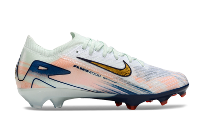 Unisex Nike Air Zoom Mercurial Vapor 16 Elite FG Firm Ground Low-Tops Football Boots - White/Pink/Blue