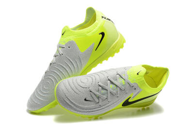 Men's Nike Phantom GX 2 Elite TF Artificial Turf Low-Tops Football Shoes - Grey/Yellow/Black