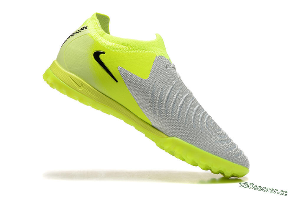 Men's Nike Phantom GX 2 Elite TF Artificial Turf Low-Tops Football Shoes - Grey/Yellow/Black 7