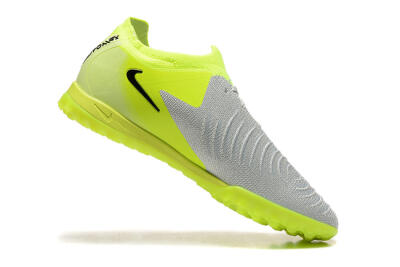 Men's Nike Phantom GX 2 Elite TF Artificial Turf Low-Tops Football Shoes - Grey/Yellow/Black