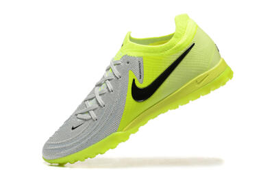 Men's Nike Phantom GX 2 Elite TF Artificial Turf Low-Tops Football Shoes - Grey/Yellow/Black