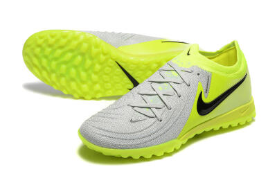 Men's Nike Phantom GX 2 Elite TF Artificial Turf Low-Tops Football Shoes - Grey/Yellow/Black