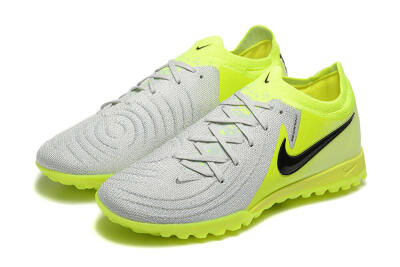 Men's Nike Phantom GX 2 Elite TF Artificial Turf Low-Tops Football Shoes - Grey/Yellow/Black