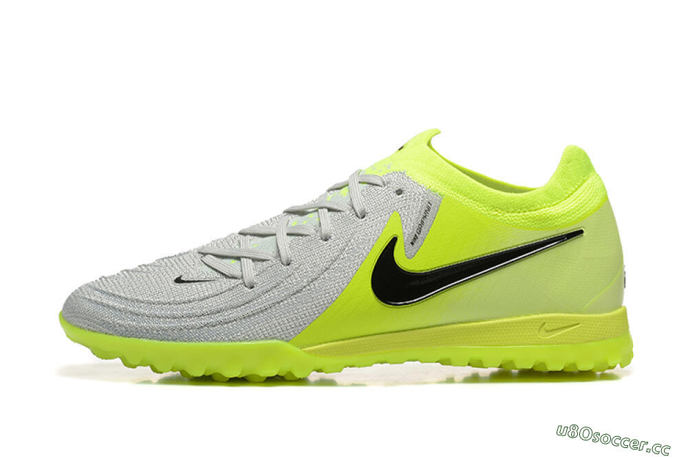 Men's Nike Phantom GX 2 Elite TF Artificial Turf Low-Tops Football Shoes - Grey/Yellow/Black 0