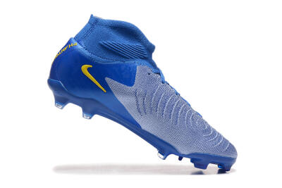 Men's Nike Phantom Luna Elite FG Firm Ground High-Tops Football Boots - Blue/Silver/Yellow