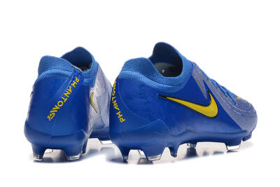 Men's Nike Phantom Luna Elite FG Firm Ground Low-Tops Football Boots - Blue/Silver/Yellow