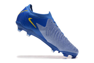 Men's Nike Phantom Luna Elite FG Firm Ground Low-Tops Football Boots - Blue/Silver/Yellow