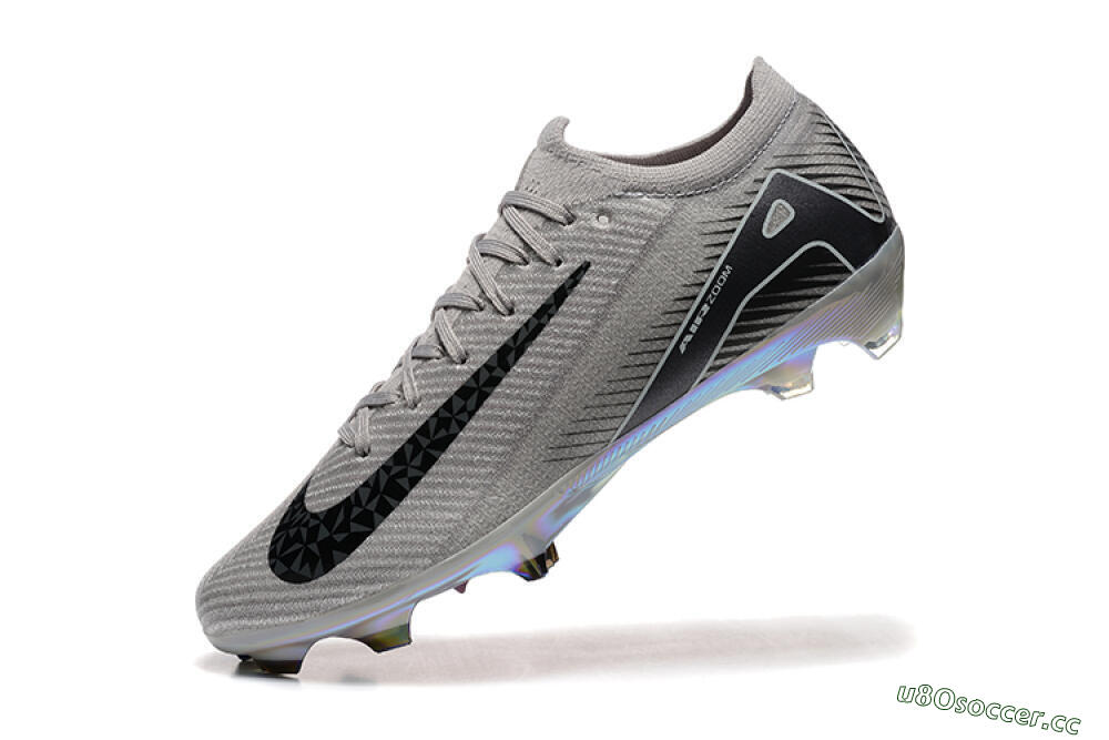 Men's Nike Air Zoom Mercurial Vapor 16 Elite FG Firm Ground Low-Tops Football Boots - Grey/Black/White/Gold 8