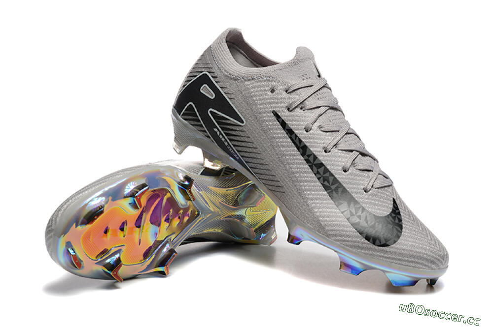 Men's Nike Air Zoom Mercurial Vapor 16 Elite FG Firm Ground Low-Tops Football Boots - Grey/Black/White/Gold 4